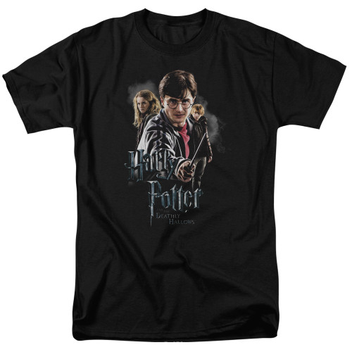 Harry Potter Deathly Hollows Cast Adult 18/1 T-Shirt Black Harry Potter Deathly Hollows Cast Adult 18/1 T-Shirt Black
