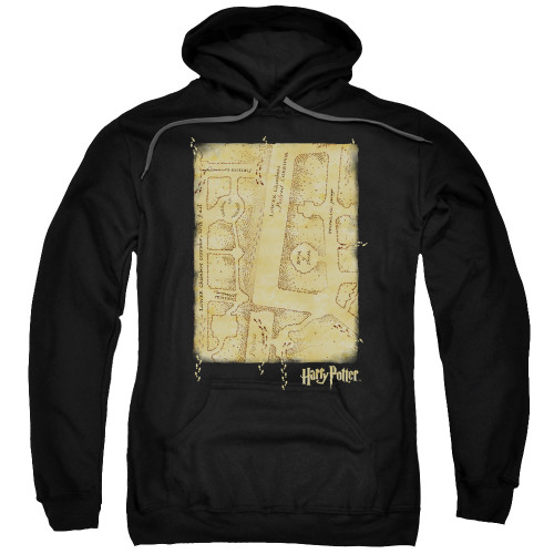 Harry Potter Marauders Map Interior Adult Pullover Hoodie Sweatshirt Black