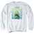 Jaws Da Dum-Adult Crewneck Sweatshirt-White