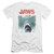 Jaws Vintage Poster Premium Canvas Adult Slim Fit T-Shirt White