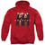 Friends Cast In Black Adult Pullover Hoodie Sweatshirt Red