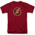 The Flash Chest Logo Adult 18/1 T Shirt Cardinal