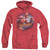 The Flash Fastest Man Adult Heather Hoodie Sweatshirt Red
