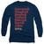 Major League Team Roster Adult Long Sleeve T-Shirt Navy