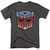 Transformers Vintage Autobot Logo Adult 18/1 T-Shirt Charcoal