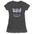 Transformers Vintage Decepticon Logo Junior Women's T-Shirt Charcoal