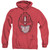 Transformers Hot Rod Head Adult Heather Hoodie Sweatshirt Red