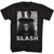 Slash Guns N Roses Portrait Name Black Adult T-Shirt
