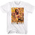 Janis Joplin Drawn Over Pic White Adult T-Shirt