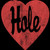 Hole Heart Black Adult T-Shirt