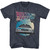 Back to the Future Delorean Circle Navy Heather T-Shirt