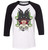 Battle Beast Wolf Girl Raglan Baseball T-Shirt