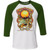 King's X Out Of The Planet White/Olive Raglan T-Shirt