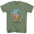 Fraggle Rock Save The Planet Military Green Heather Adult T-Shirt