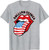 Rolling Stones Official Vintage US Tongue T-Shirt Heather Grey