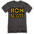 Bon Scott AC/DC Stencil Logo Slim Fit 30/1 T-Shirt Charcoal