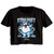 The Real Ghostbusters Stay Puft Electricity Black Women's Festival Cali Crop T-Shirt