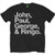 The Beatles Unisex T-Shirt John, Paul, George & Ringo Black