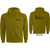 The Beatles Unisex Zipped Hoodie Sweatshirt Drop T Logo (Back Print) Green