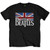 The Beatles Unisex T-Shirt Drop T Logo & Vintage Flag Black