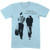 Simon and Garfunkel Unisex T-Shirt Walking Light Blue