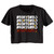 Candyman Mirror Repeat Black Women's Festival Cali Crop T-Shirt