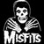 Misfits Skull Crossed Arms Pepper Comfort Color T-Shirt