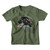 Bigfoot Monster Truck Jump Military Green Youth T-Shirt