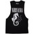 Nirvana Unisex Vest T-Shirt Seahorse & Logo Mono (Black)