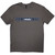 Oasis Unisex T-Shirt Horizontal Bars Logo (Charcoal Grey)