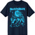 Iron Maiden Unisex T-Shirt 50 Life After Death Flames Blue (Navy Blue)