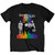 The B-52's Unisex T-Shirt Rainbow Stripes (Black)