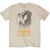 Janis Joplin Unisex T-Shirt Working The Mic (Sand)