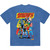 Marvel Comics Unisex Stone Wash T-Shirt Avengers Assemble Retro (Denim Blue)
