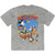 Disney Unisex Stone Wash T-Shirt Mickey Cat Basket (Grey)