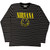 Nirvana Unisex Sweatshirt Yellow Happy Face Striped (Black & White)