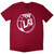 The La's Unisex T-Shirt White Drum Head Logo (Red)