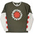 Red Hot Chili Peppers Unisex Layered Long Sleeve T-Shirt Classic Asterisk (Green & White) (Sleeve Print)
