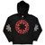 Red Hot Chili Peppers Unisex Zipped Hoodie Sweatshirt Asterisk Circle (Black)