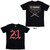 21 Savage Unisex T-Shirt Death Before Dishonor Daggers (Black) (Back Print)