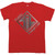 PIL (Public Image Ltd) Unisex T-Shirt Brushed Steel Logo & Text (Red)