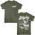 National Parks Bear Cubs Waterfall F B Military Green T-Shirt