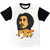 Bob Marley Unisex Raglan T-Shirt No Woman (White & Black)