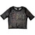 The Doors Women's Mesh Crop Top Shirt Spectrum (Black)