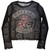 Rolling Stones Women's Long Sleeve Mesh Crop Top Shirt Tour 78 (Black)