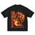 Iron Maiden Unisex T-Shirt Burning Ambition (Black)