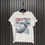 Bruce Springsteen Unisex Unplugged T-Shirt Born To Run (White) (Back Print)