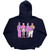 Gorillaz Unisex Pullover Hoodie Sweatshirt Cracker Island (Navy Blue) (Back Print)