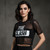 The Clash Women's Mesh Crop Top Shirt City Rockers (Black) (Front & Back)