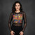 Happy Mondays Women's Long Sleeve Mesh Crop Top Shirt Greatest Hits (Black)